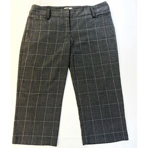 Speechless Juniors Gray Plaid Stretch Twill Dress Pants Flat Front Straight Leg